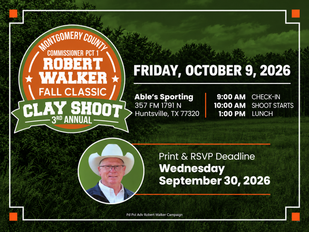Robert Walker Fall Classic Clay Shoot invitation: Friday, October 9, 2026 at Able's Sporting, Huntsville